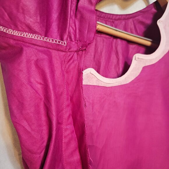 A Collection Asymmetrical Scalloped Neckline Purple Kurta/Dress - Picture 7 of 8